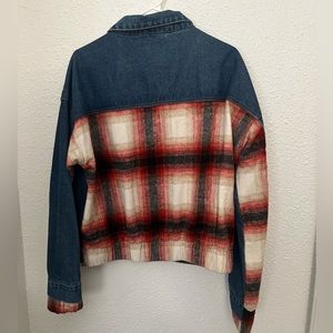 New BBJ plaid jean jacket